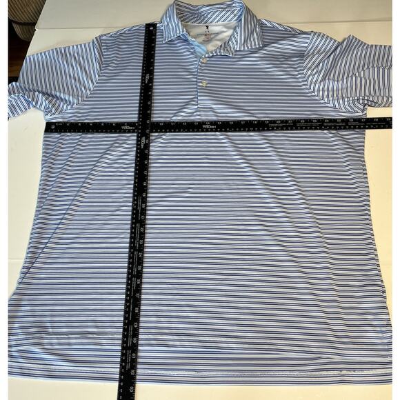 Fairway Greene Blue White Striped Golf Polo Short Sleeve Men’s XXL - Picture 5 of 5